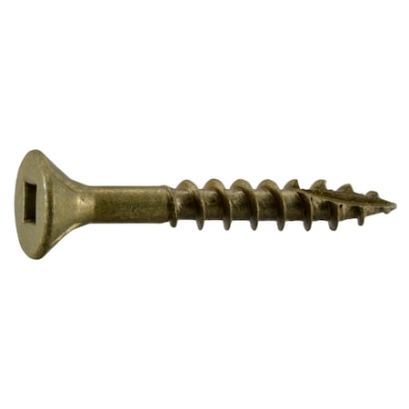 Buildright Deck Screw, #7 x 1-1/4 in, Steel, Flat Head, Square Drive, 660 PK 54022